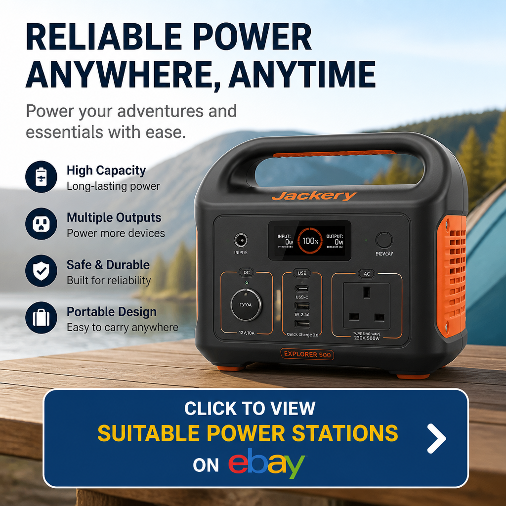 click to view suitable power stations on ebay