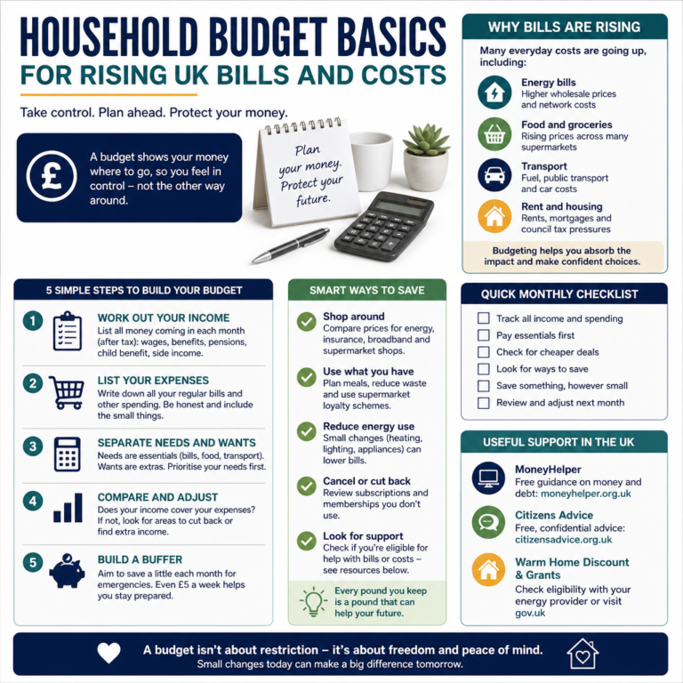 Household Budget Basics for Rising UK Bills and Costs