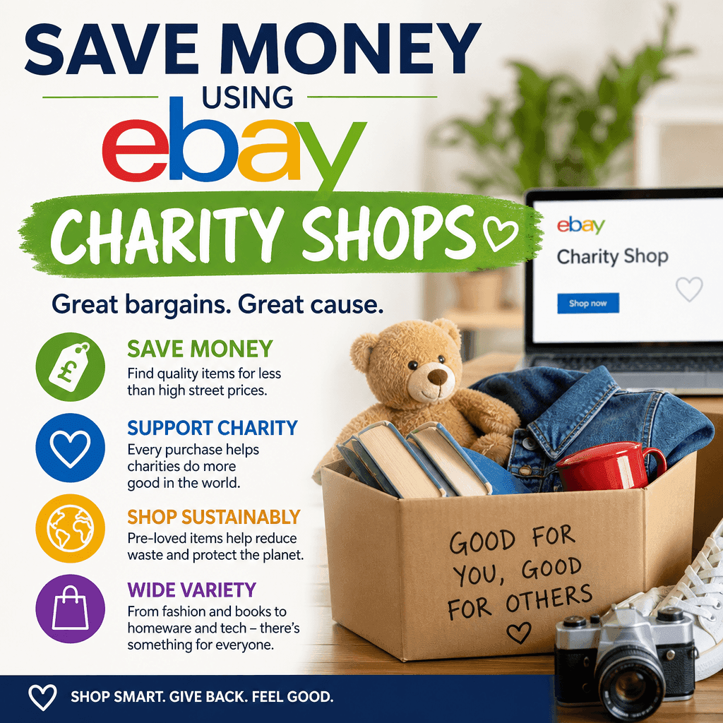save money using ebay charity shops